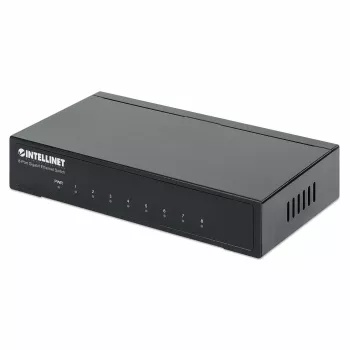 Intellinet 8-porttinen Gigabit Ethernet -kytkin, pöytäkoko, metallikotelo, IEEE 802.3az (Energy Efficient Ethernet)
