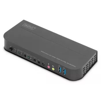 DIGITUS KVM-kytkin - 2x1 HDMI, HDMI Out, USB, 4Kx2K@60Hz