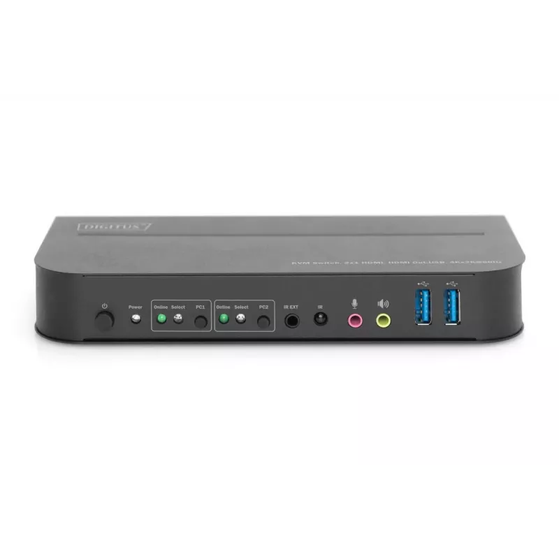 DIGITUS KVM-kytkin - 2x1 HDMI, HDMI Out, USB, 4Kx2K@60Hz