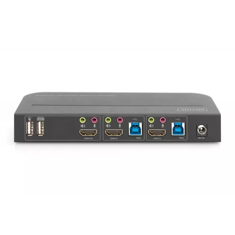 DIGITUS KVM-kytkin - 2x1 HDMI, HDMI Out, USB, 4Kx2K@60Hz