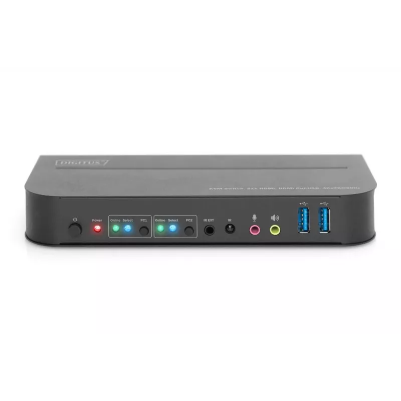 DIGITUS KVM-kytkin - 2x1 HDMI, HDMI Out, USB, 4Kx2K@60Hz