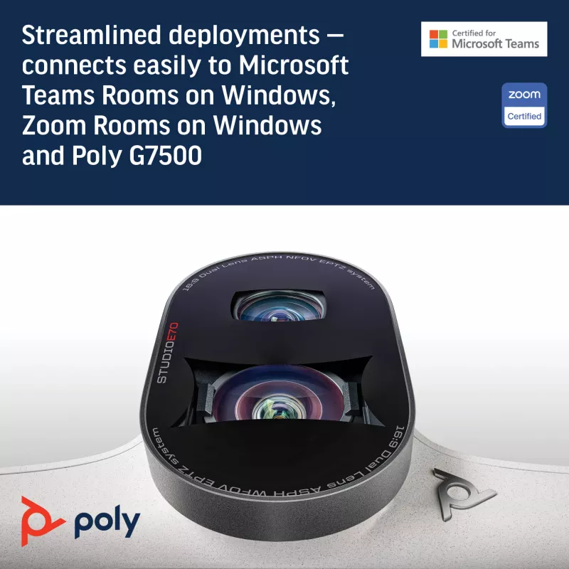 Älykamera POLY Studio E70 20 MP 4K Ultra HD valkoinen