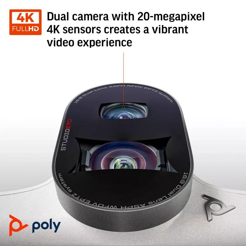 Älykamera POLY Studio E70 20 MP 4K Ultra HD valkoinen