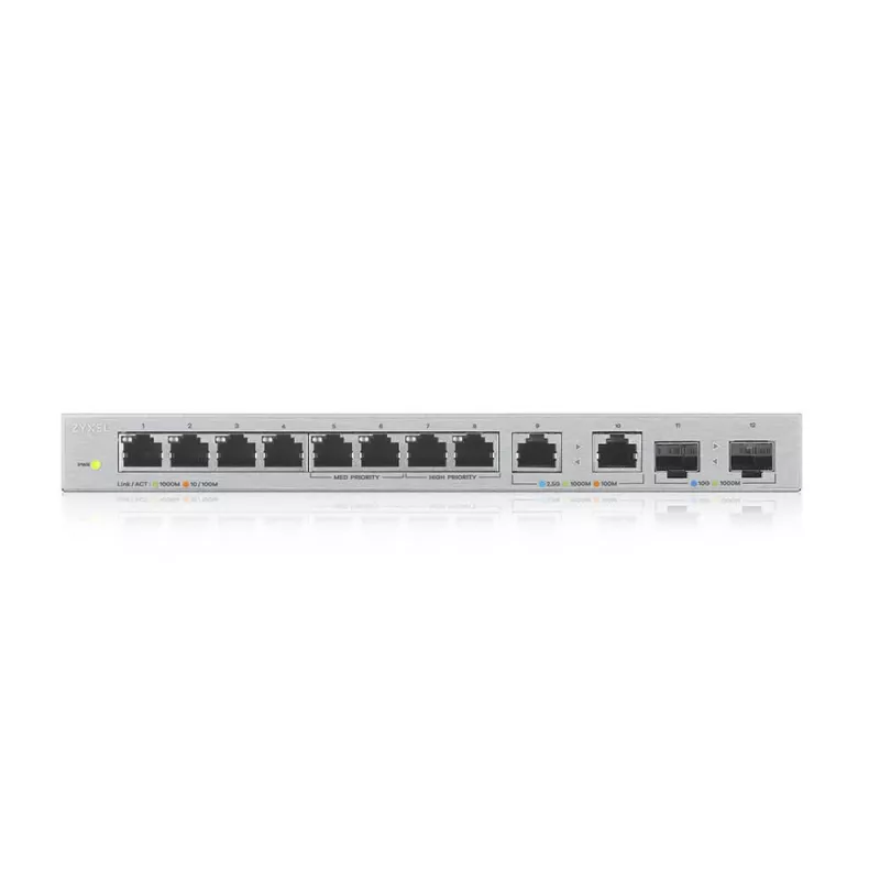 Zyxel XGS1010-12-ZZ0102F verkkokytkin hallitsematon Gigabit Ethernet (10/100/1000) harmaa