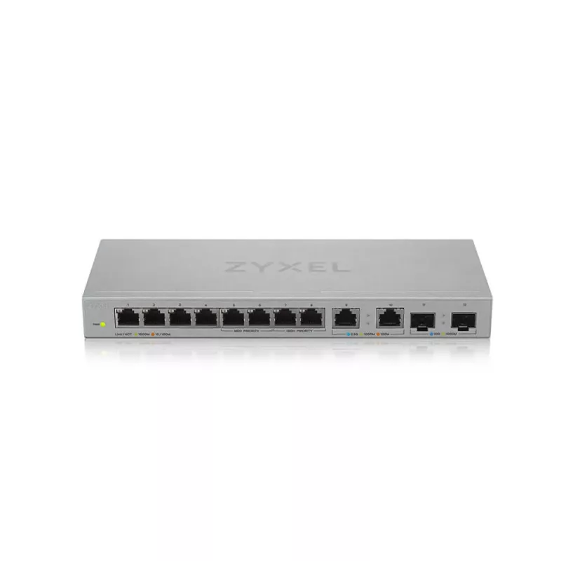 Zyxel XGS1010-12-ZZ0102F verkkokytkin hallitsematon Gigabit Ethernet (10/100/1000) harmaa