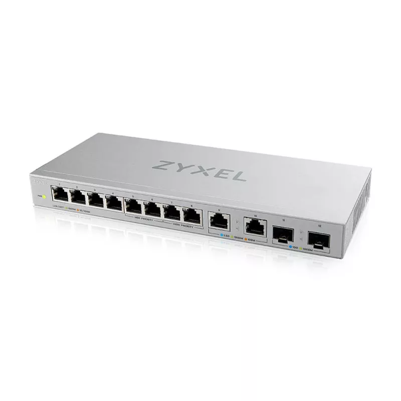 Zyxel XGS1010-12-ZZ0102F verkkokytkin hallitsematon Gigabit Ethernet (10/100/1000) harmaa