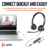 HP Poly Blackwire 3325 stereo Microsoft Teams Certified USB-C kuulokemikrofoni +3,5 mm pistoke +USB-C/A adapteri