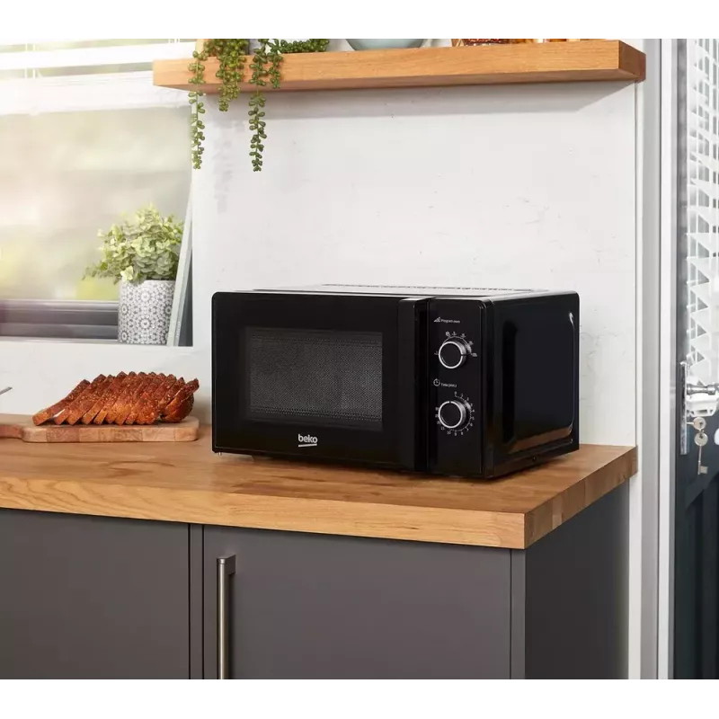 Beko MOC20100WFB mikroaaltouuni (solo), 700 W, 20 l, 24,5 cm pyörivä lautanen, mekaaninen ohjaus, valkoinen