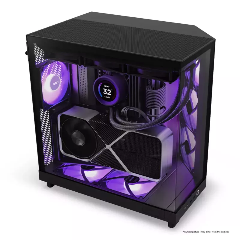 PC-kotelo NZXT H6 Air Flow Midi Tower musta