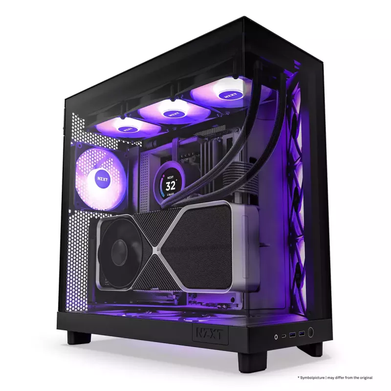 PC-kotelo NZXT H6 Air Flow Midi Tower musta