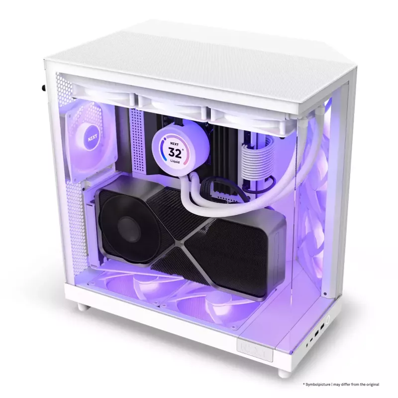 PC-kotelo NZXT H6 Air Flow Midi Tower valkoinen