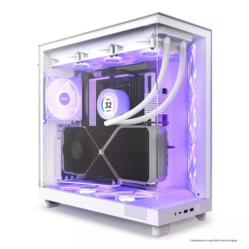 PC-kotelo NZXT H6 Air Flow Midi Tower valkoinen
