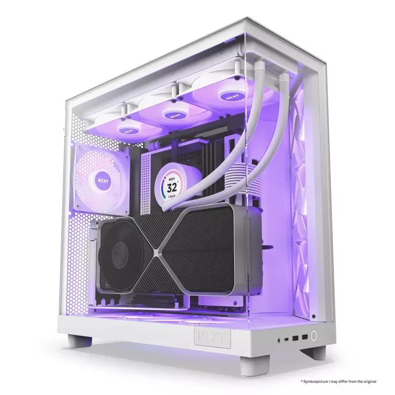 PC-kotelo NZXT H6 Air Flow Midi Tower valkoinen