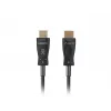 HDMI-kaapeli LANBERG CA-HDMI-30FB-0100-BK 10 m, HDMI Type-A 2.1, 48 Gbit/s, 144 Hz, HDR, ARC, Ethernet