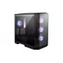 MSI MAG PANO M100R PZ Micro Tower -tietokonekotelo, microATX/Mini-ITX, 270 asteen panoraamakarkaistu lasi, ARGB-tuulettimet, USB-C, musta