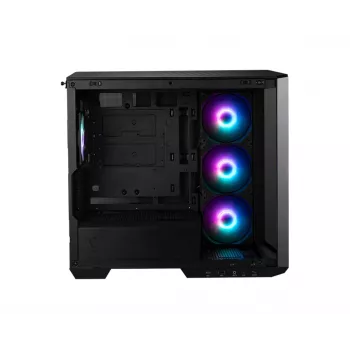 PC-kotelo MSI MAG PANO M100R PZ Micro Tower musta — microATX/ITX, sivulasiseinä, Multi-LED, 39 cm GPU, USB-C