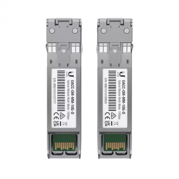 Verkon lähetin-vastaanotinmoduuli UBIQUITI UACC-OM-MM-10G-D-2, 10 Gbit/s, multimode 850 nm, LC, 2 kpl:n pakkaus