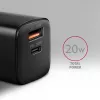 Seinäpistokelaturi Axagon ACU-PQ20 QC3.0 PD Type-C 20W musta
