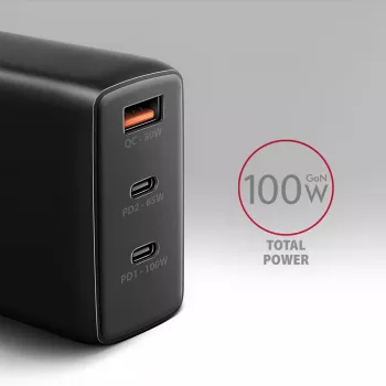 Axagon ACU-DPQ100 PD3.0 & QC 4+ THREE OUTPUTS seinälaturi 100W