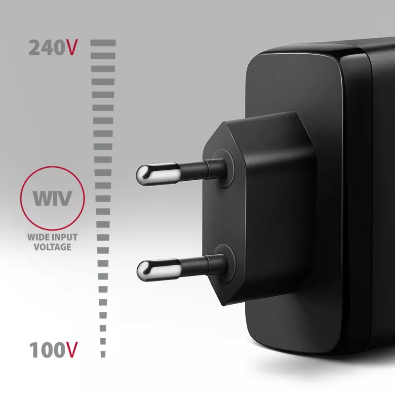 Axagon ACU-DPQ100 PD3.0 & QC 4+ THREE OUTPUTS seinälaturi 100W
