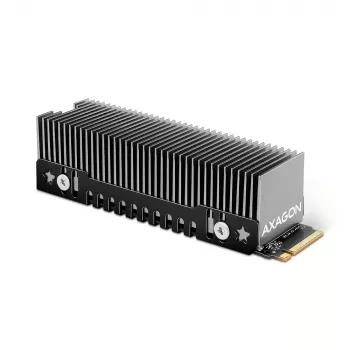 Axagon CLR-M2XT passiivinen alumiinijäähdytin yksi- ja kaksipuolisille M.2 SSD-asemille koko 2280, korkeus 24 mm