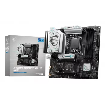 Emolevy MSI B760M GAMING PLUS WIFI – Intel B760, LGA 1700, micro ATX, DDR5, 4 DIMM, Wi‑Fi 6E, 2.5Gb LAN