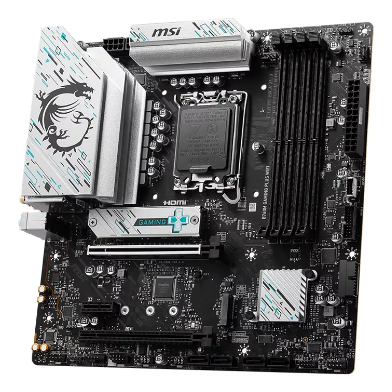 Emolevy MSI B760M GAMING PLUS WIFI – Intel B760, LGA 1700, micro ATX, DDR5, 4 DIMM, Wi‑Fi 6E, 2.5Gb LAN