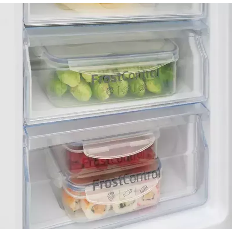 Amica FK200.4(E) vapaasti seisova jääkaappipakastin, pakastin alhaalla, 109 l jääkaappi + 48 l pakastin, energialuokka E, valkoinen
