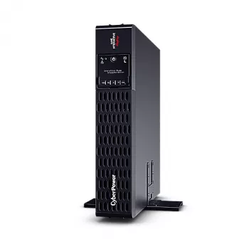 Keskeytymätön virransyöttö CYBERPOWER PR1000ERT2U, 1 kVA (1000 W), Line-Interactive, 10x C13-lähtöä, puhdas sini, Rack/Tower 2U
