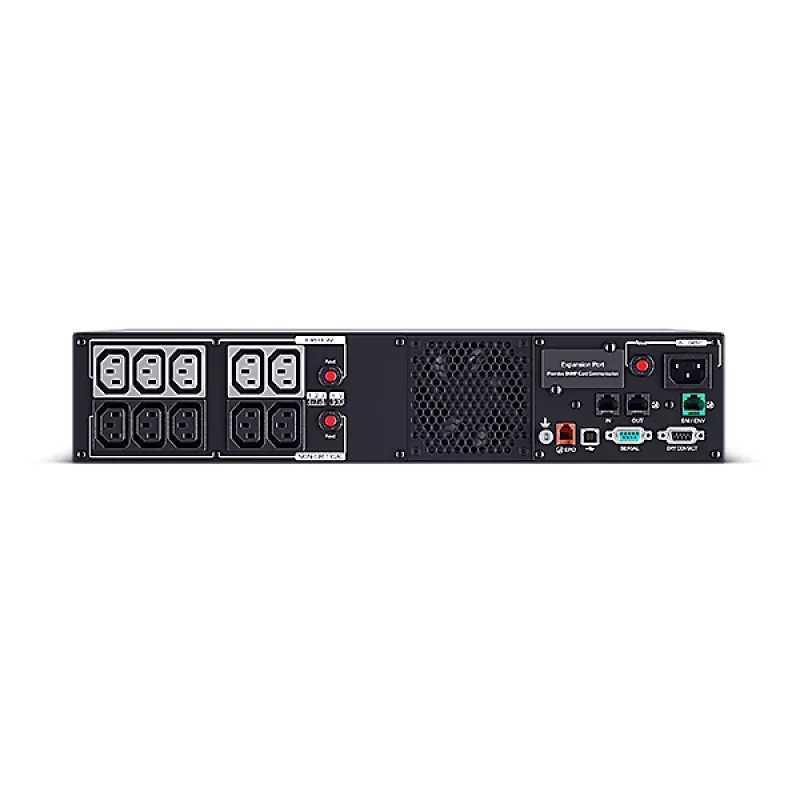 Keskeytymätön virransyöttö CYBERPOWER PR1000ERT2U, 1 kVA (1000 W), Line-Interactive, 10x C13-lähtöä, puhdas sini, Rack/Tower 2U