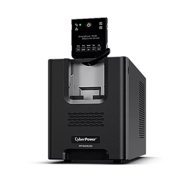 CyberPower PR1500ELCD keskeytymätön virransyöttö (UPS) Line-Interactive 1,5 kVA 1350 W 8 AC-lähtöä