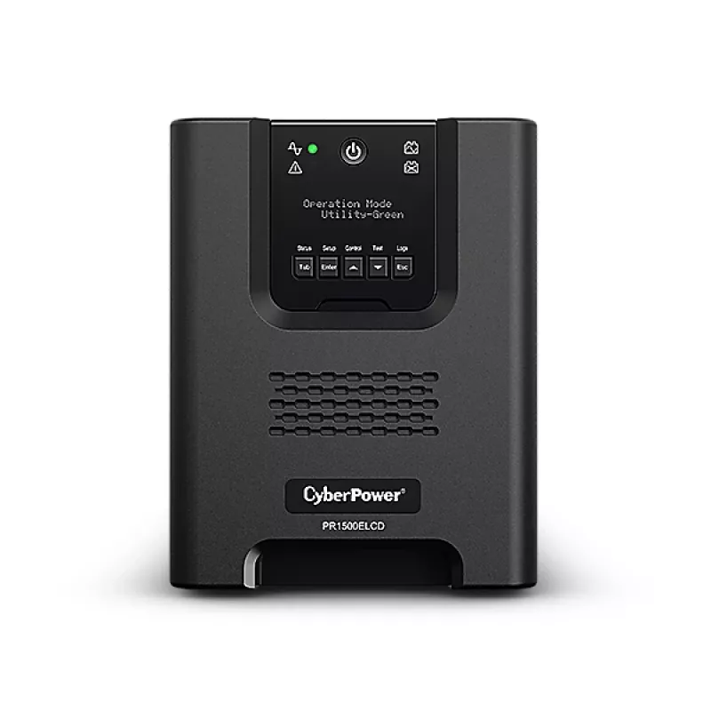 CyberPower PR1500ELCD keskeytymätön virransyöttö (UPS) Line-Interactive 1,5 kVA 1350 W 8 AC-lähtöä