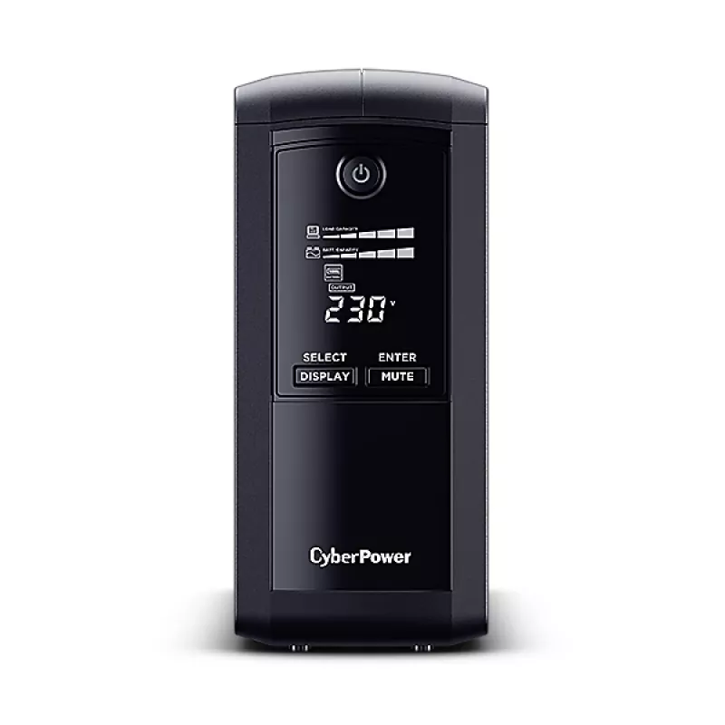 CyberPower VP700EILCD keskeytymätön virransyöttö (UPS) Line-Interactive 0,7 kVA 390 W 6 AC-lähtöä