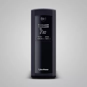 Keskeytymätön virransyöttö CYBERPOWER VP1600ELCD-FR 1,6 kVA / 900 W, Line-Interaktiivinen, 5 AC-lähtöä, LCD, USB/RS-232