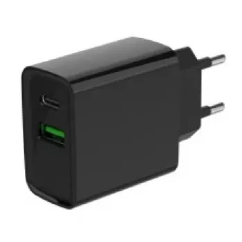 GEMBIRD USB-pikalaturi – 2 porttia Type-A & C, 20 W – musta