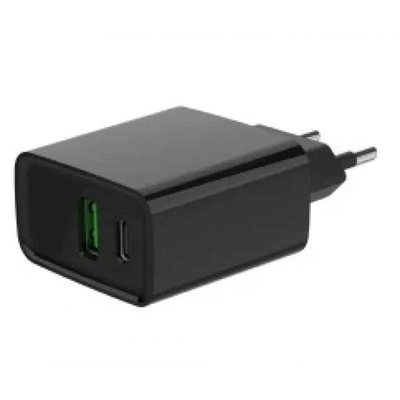 GEMBIRD USB-pikalaturi – 2 porttia Type-A & C, 20 W – musta