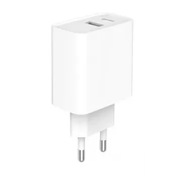 GEMBIRD USB-pikalaturi – Type-A & C 2-porttinen 20 W – valkoinen