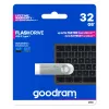 USB-muistitikku GOODRAM UNO3-0320S0R11 32 GB, USB Type-A, USB 3.2 Gen 1, metalli, kanneton, hopea