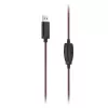 Hama HS-USB400 V2 kuulokkeet langallinen pään yli Office/Call center USB Type-A musta, punainen