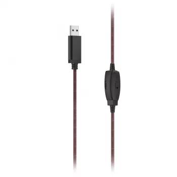 Hama HS-USB400 V2 kuulokkeet langallinen pään yli Office/Call center USB Type-A musta, punainen