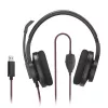 Hama HS-USB400 V2 kuulokkeet langallinen pään yli Office/Call center USB Type-A musta, punainen