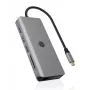 ICY BOX IB-DK4061-CPD johdollinen USB 3.2 Gen 1 (3.1 Gen 1) Type-C harmaa