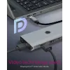 ICY BOX IB-DK4061-CPD johdollinen USB 3.2 Gen 1 (3.1 Gen 1) Type-C harmaa