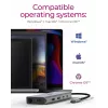 ICY BOX IB-DK4061-CPD johdollinen USB 3.2 Gen 1 (3.1 Gen 1) Type-C harmaa