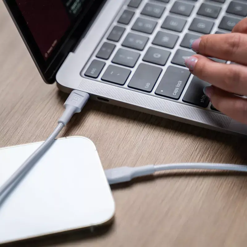 Green Cell PowerStream KABGC07W USB-C–Lightning-kaapeli, MFi, Power Delivery, 1 m, 29 W, valkoinen