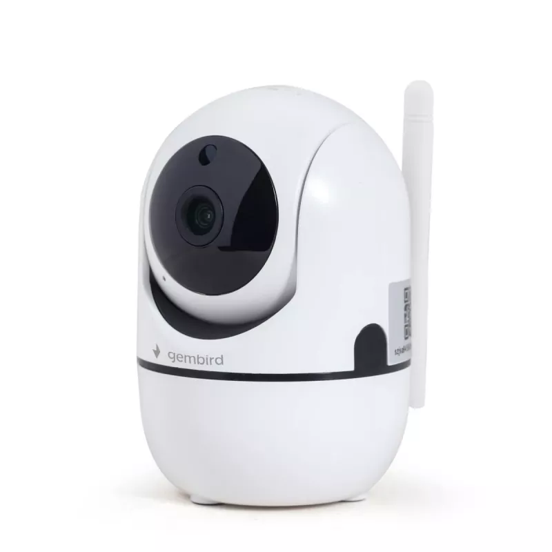 Gembird TSL-CAM-WRHD-02 älykäs kääntyvä Wi-Fi-sisäkamera, Full HD 1080p, Tuya, 355° kääntö, valkoinen