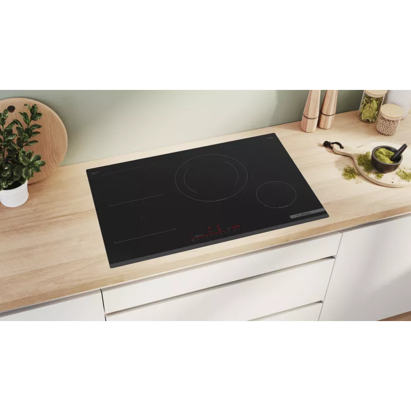 Bosch Serie 6 PVS831HB1E keittotaso musta kalusteisiin 80 cm vyöhykeinduktio 4 vyöhykettä