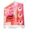 PC-kotelo MODECOM Volcano SPACE APEX ARGB MIDI Tower valkoinen – teräs, sivulasiseinä, ARGB-tuuletin, USB-C