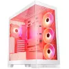 PC-kotelo MODECOM Volcano SPACE APEX ARGB MIDI Tower valkoinen – teräs, sivulasiseinä, ARGB-tuuletin, USB-C