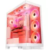 PC-kotelo MODECOM Volcano SPACE APEX ARGB MIDI Tower valkoinen – teräs, sivulasiseinä, ARGB-tuuletin, USB-C